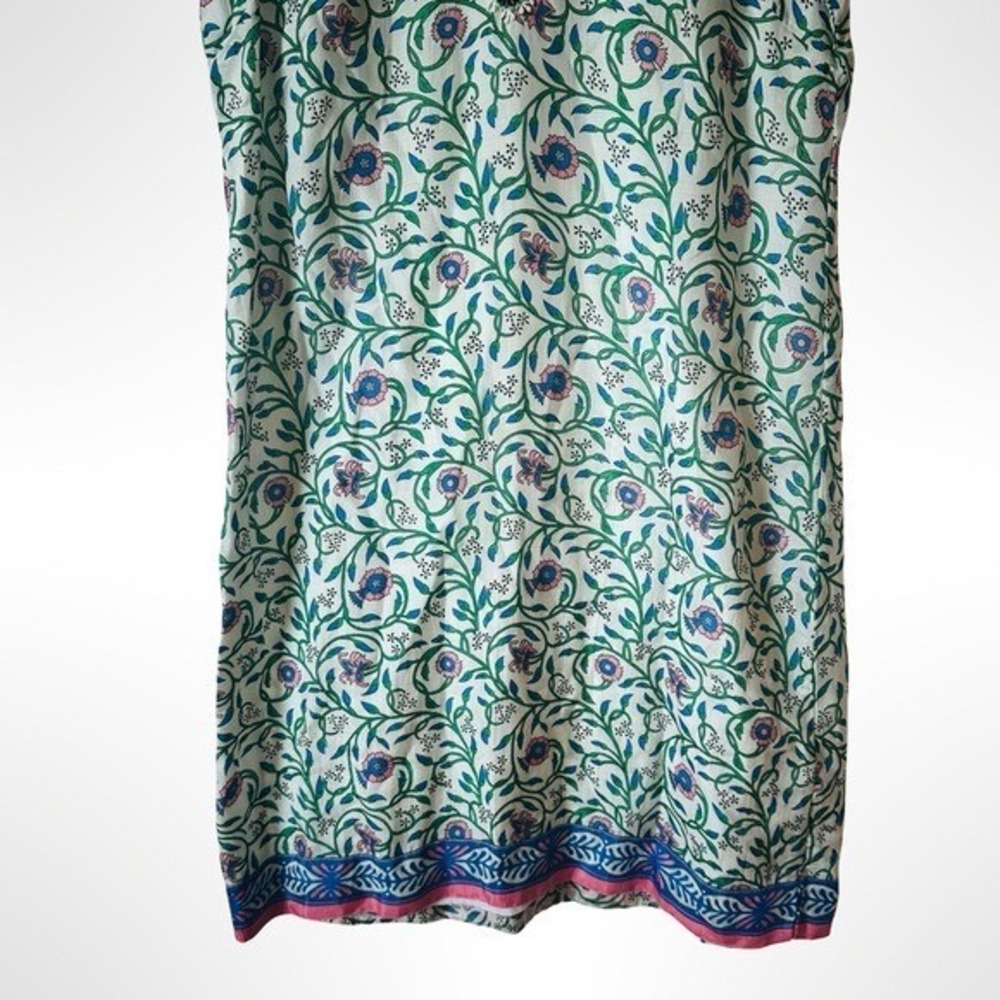 Bella Tu Savannah Floral Border Print Beaded Embroidered Tunic Dress XS Resort - Picture 6 of 12